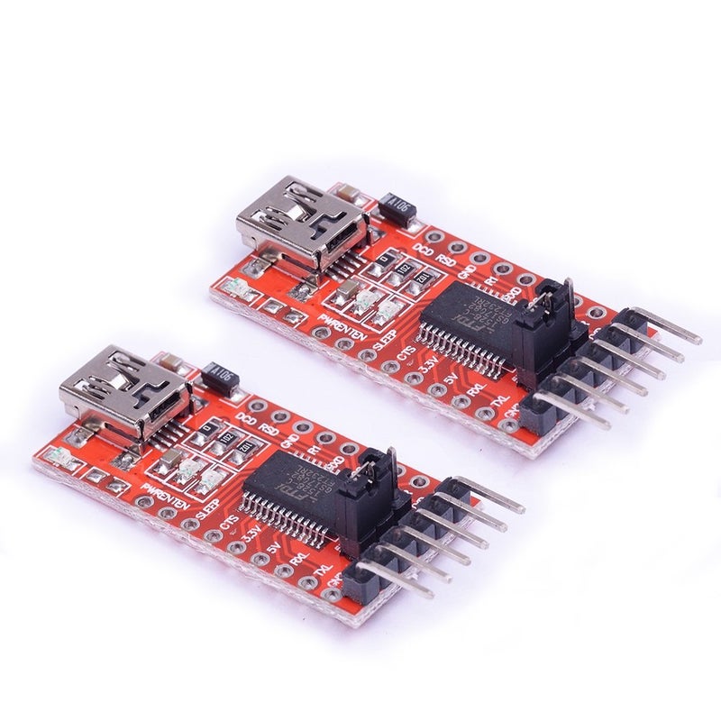 Cylewet 2Pcs FT232RL 3.3V 5.5V Module USB to TTL Serial Adapter Module for Arduino Mini Port USB to Serial Interface Module (Pack of 2) CYT1007 - Image 1